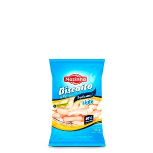 Quantas calorias em 30 biscoitos (30 g) Biscoito de Polvilho Light Tradicional?