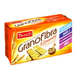 Quantas calorias em 5 unidades (30 g) Premium Cracker Granofibra Chia?