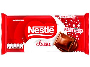Quantas calorias em 6 quadradinhos (25 g) Classic Prestígio?